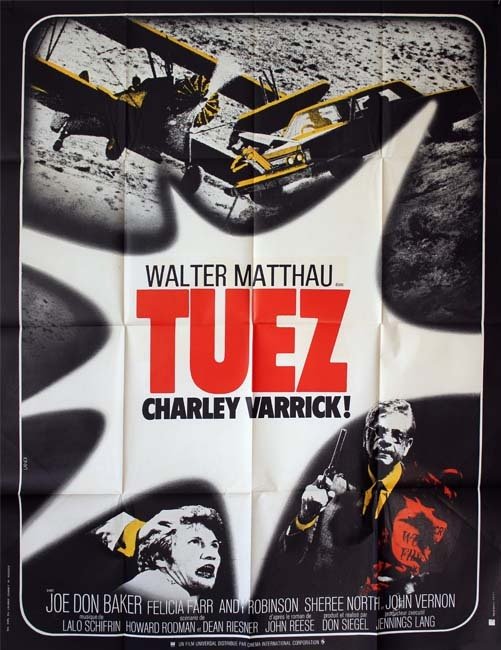 TUEZ CHARLEY VARRICK ! Affiche originale du film 120x160 cm - USA 1972 - Don Siegel Walter Matthau