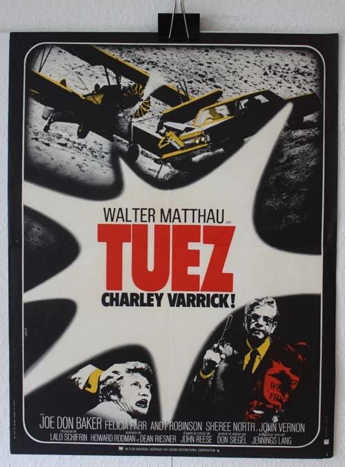 TUEZ CHARLEY VARRICK ! Affiche originale du film 40x60 cm - USA 1972 - Don Siegel Walter Matthau