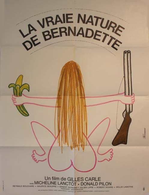 LA VRAIE NATURE DE BERNADETTE Affiche film 60x80 cm - Can. 1972 - Gilles Carles Micheline Lanctôt