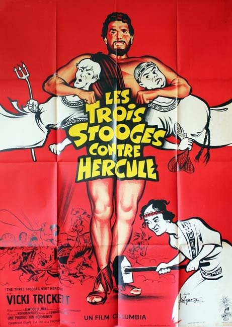 LES TROIS STOOGES CONTRE HERCULE Affiche du film 120x160 cm - USA 1962 - Edward Bernds
