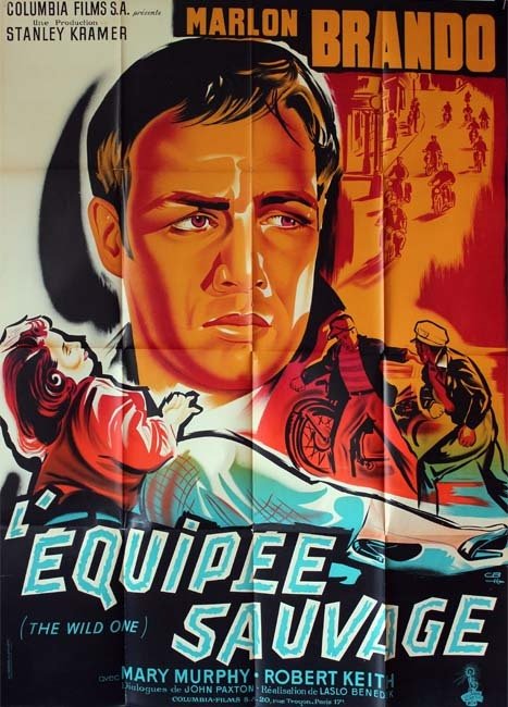 L’ÉQUIPÉE SAUVAGE Affiche originale 120x160 cm - USA 1954 - Marlon Brando Laslo Benedek