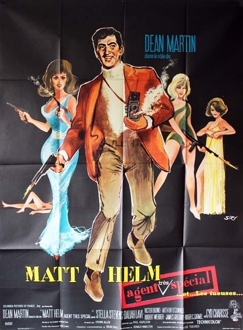 MATT HELM, Agent très spécial Affiche du film 120x160 cm - USA 1965 - Dean Martin Phil Karlson