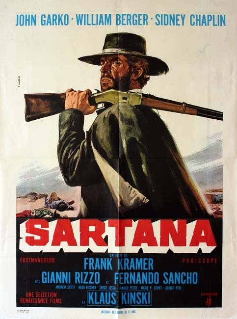 SARTANA Affiche du film 60x80 cm - It.-Fr.-All. 1968 - Frank Kramer Fernando Sancho Andrew Scott