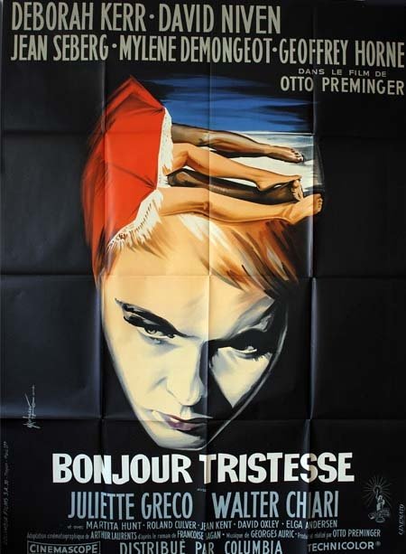 BONJOUR TRISTESSE Affiche du film 120x160 cm - USA 1957 - Otto Preminger Jean Seberg