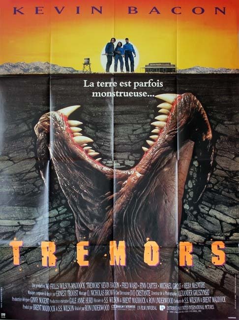TREMORS Affiche Originale du Film - USA 1989 - Kevin Becon Ron Underwood 120x160 CM