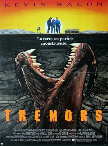 TREMORS Affiche Originale du Film - USA 1989 - Kevin Becon Ron Underwood 40x60 CM