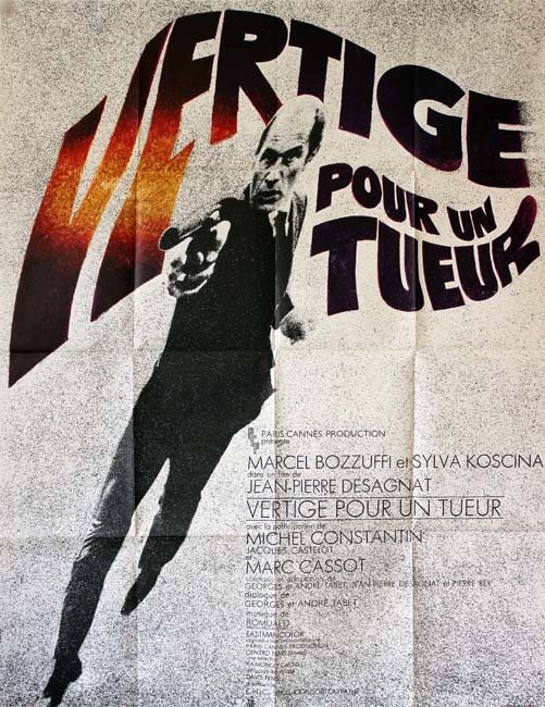VERTIGE POUR UN TUEUR Affiche du film - Fr.-It. 1970 - J.P. Desagnat M. Bozzuffi S. Koscina 120x160