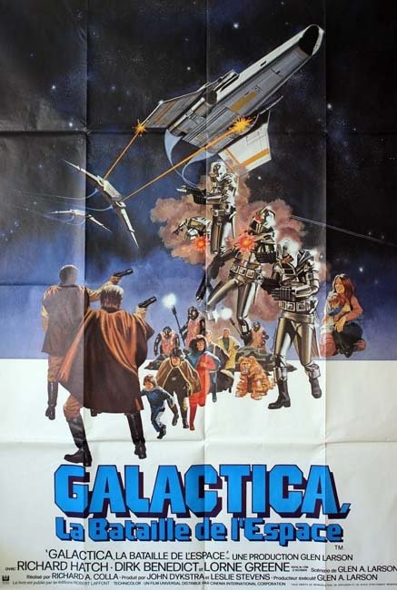 GALACTICA, la bataille de l'Espace Affiche du film - USA 1978 - Richard A. Colla L. Greene 120x160
