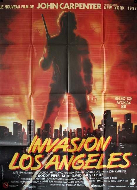 INVASION LOS ANGELES Affiche du film - USA 1988 - John Carpenter Roddy Piper 120x160 CM