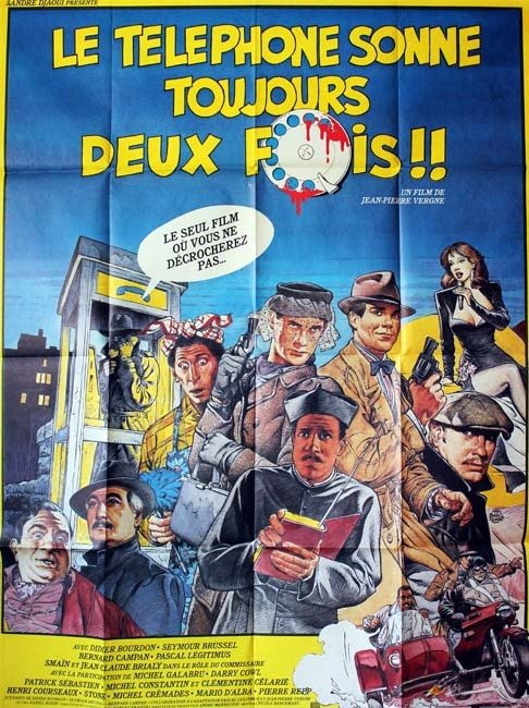 LE TÉLÉPHONE SONNE TOUJOURS DEUX FOIS Affiche du film de 1985 J.P. Vergne 120x160