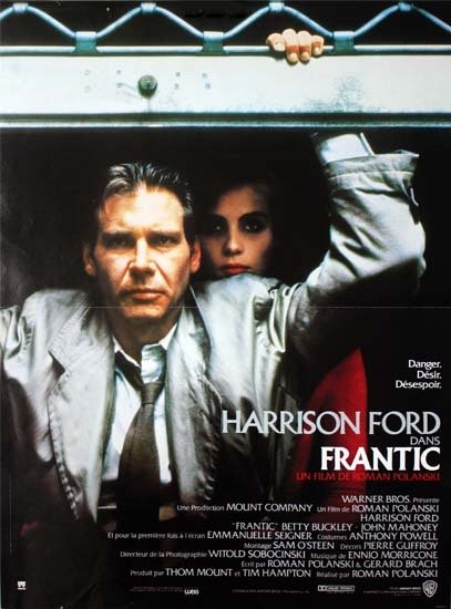 FRANTIC Affiche du film de 1987 Roman Polanski Harrison Ford 40x60 cm
