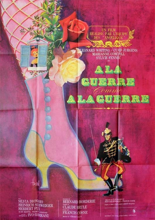 A LA GUERRE COMME A LA GUERRE Affiche du film 1972 Bernard Borderie Curd Jurgens 120x160 cm
