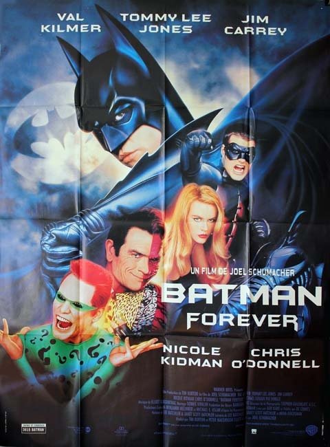BATMAN FOREVER Affiche du film - 1994 Joel Schumacher Val Kilmer Nicole Kidman 120x160 cm
