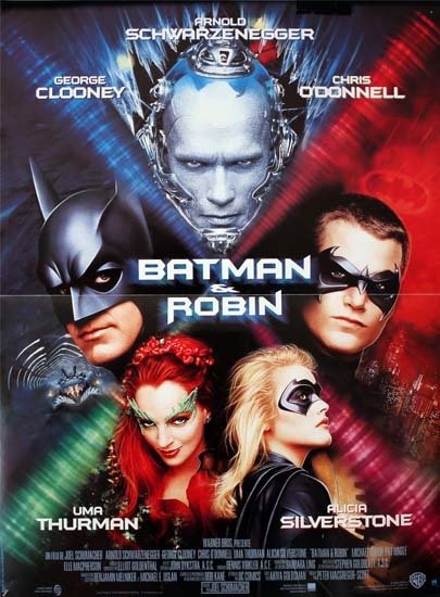 BATMAN ET ROBIN Affiche du film - 1997 J. Schumacher A. Schwarzenegger G. Clooney 40x60 cm