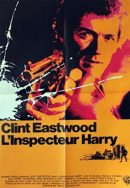 L'INSPECTEUR HARRY Affiche Originale du Film - 1971 Don Siegel Clint Eastwood 60x80 cm