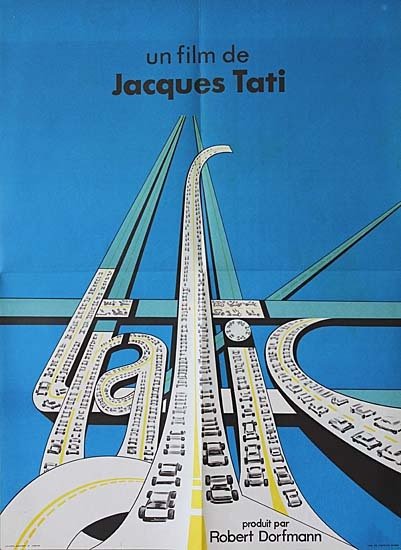 TRAFIC Jacques Tati 1971 Affiche originale Française du film 60x80 cm