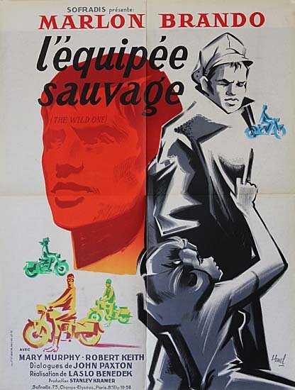 L’ÉQUIPÉE SAUVAGE Affiche originale 60x80 cm Marlon Brando Laslo Benedek 1954
