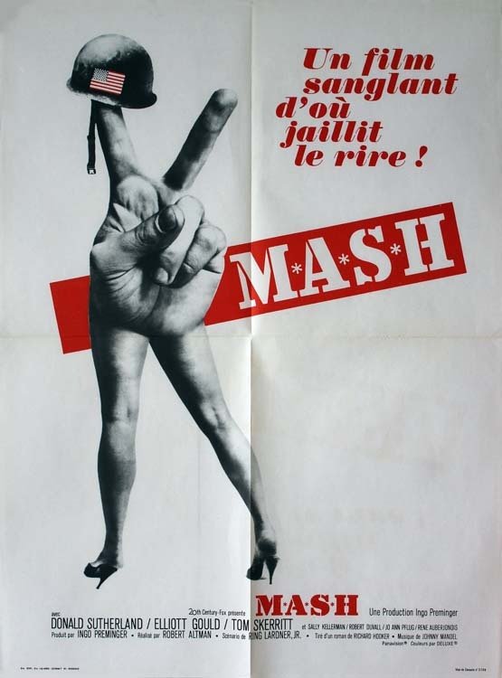 M*A*S*H Affiche originale du film 1970 Robert Altman D. Sutherland E. Gould 60x80 cm