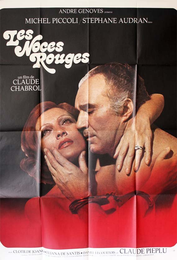LES NOCES ROUGES Affiche originale du film de 1973 Claude Chabrol Stéphane Audran 120X160 CM