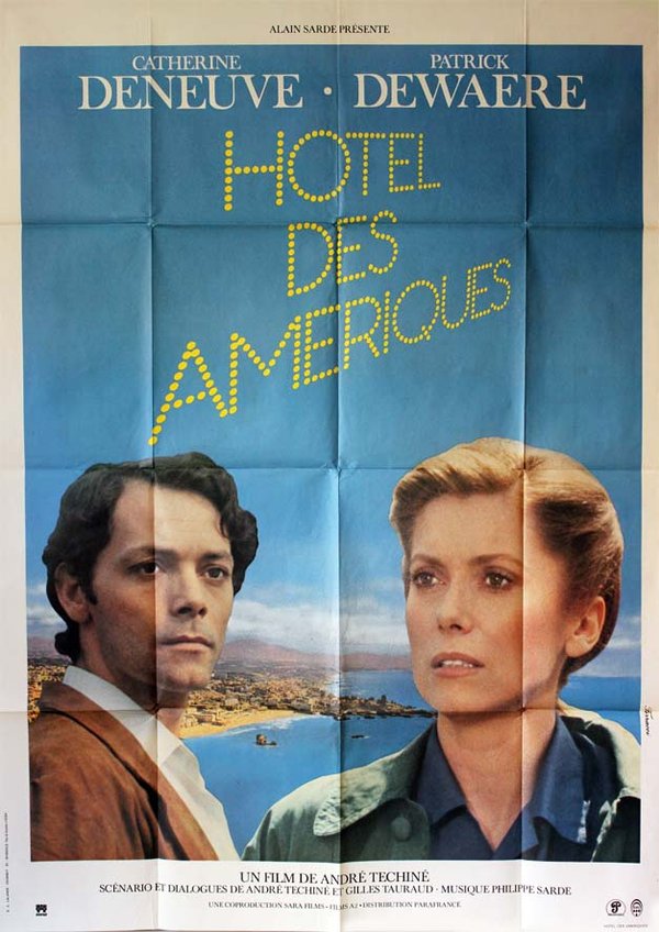 HOTEL DES AMERIQUES Affiche originale du film de 1981 Dewaere Deneuve 120X160 CM
