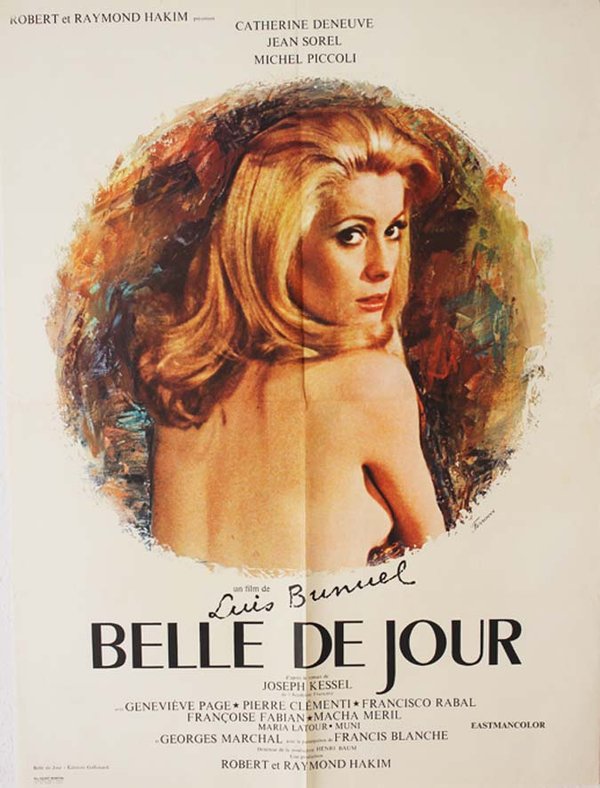 BELLE DE JOUR Affiche originale du film 60*80 cm - Fr. 1966 - Luis Bunuel Catherine Deneuve