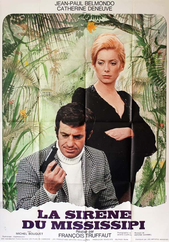 LA SIRENE DU MISSISSIPI Affiche originale 1969 François Truffaut 120X160 CM (Mle B)